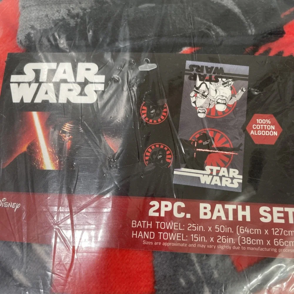 Disney‎ Star Wars Battle front 2-piece bath Towel Set NIB
